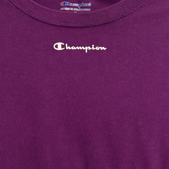 Champion Women's Heritage Long Sleeve Tee - Purple - Size Medium - Picture 3 of 6